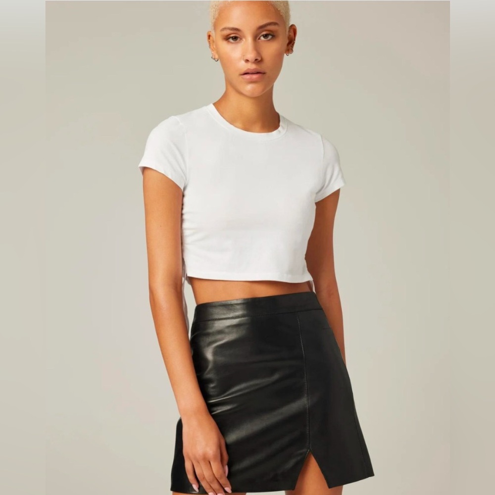 Lita by Ciara Leader Genuine Leather Mini Skirt